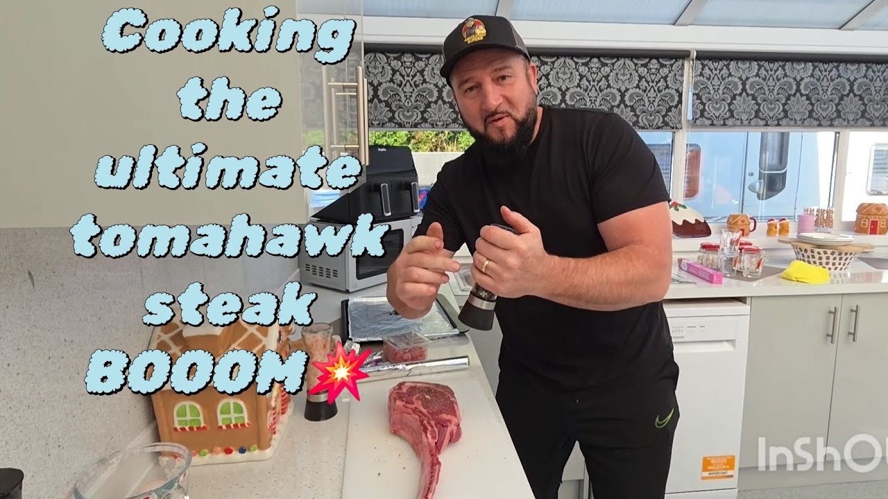 Cooking a tomahawk steak with salt and chilli gypsy chips #food #motivation 