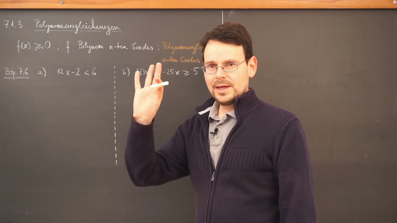MathePlus / Video 7.1: Polynomungleichungen (1) - lineare Ungleichungen