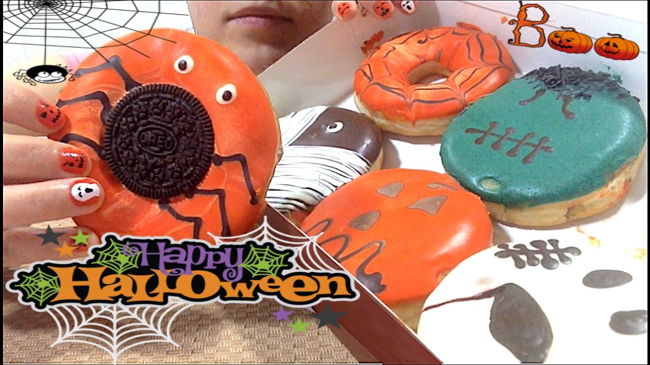 ASMR SUPER YUMMY HALLOWEEN DONUTS (Eating Show) Mukbang! *Eating Sounds*