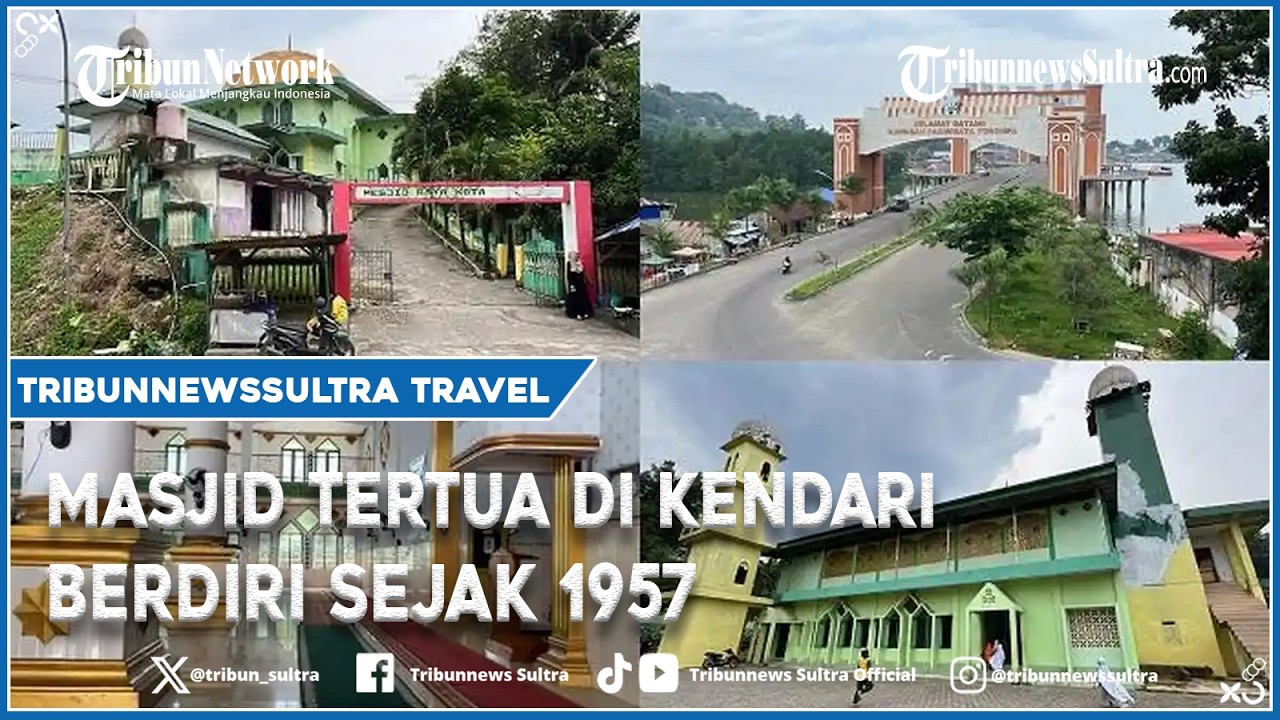 Menengok Masjid Tertua di Kendari Berdiri Sejak 1957, Suguhkan Panorama Teluk dan Gerbang Wisata