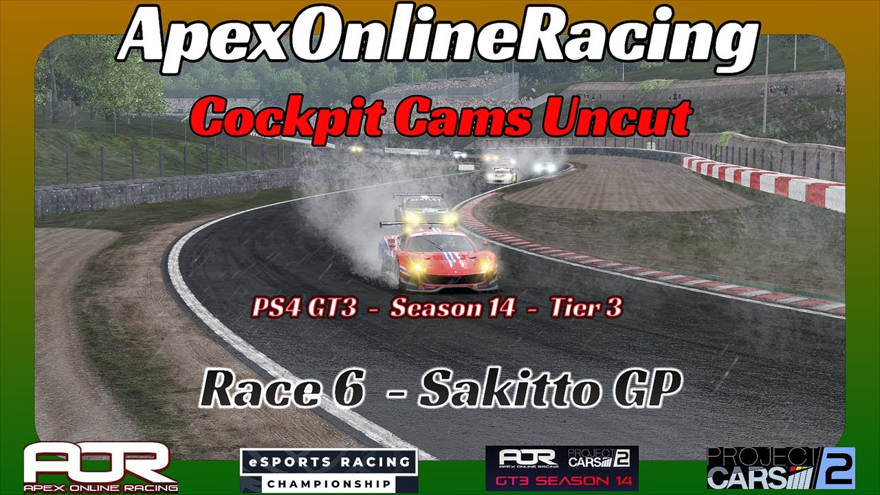 PCars2 | Cockpit Cams Uncut | ApexOnlineRacing | PS4 GT3 Tier3 | Season 14 | Race 6 | Sakitto GP