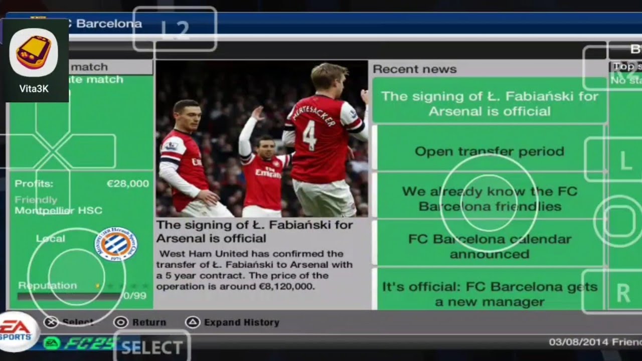 Fc25 Vita3k- android with Career mode