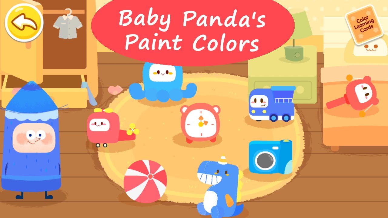 Baby Panda's Paint Colors - Learn about 6 basic colors | BabyBus Games