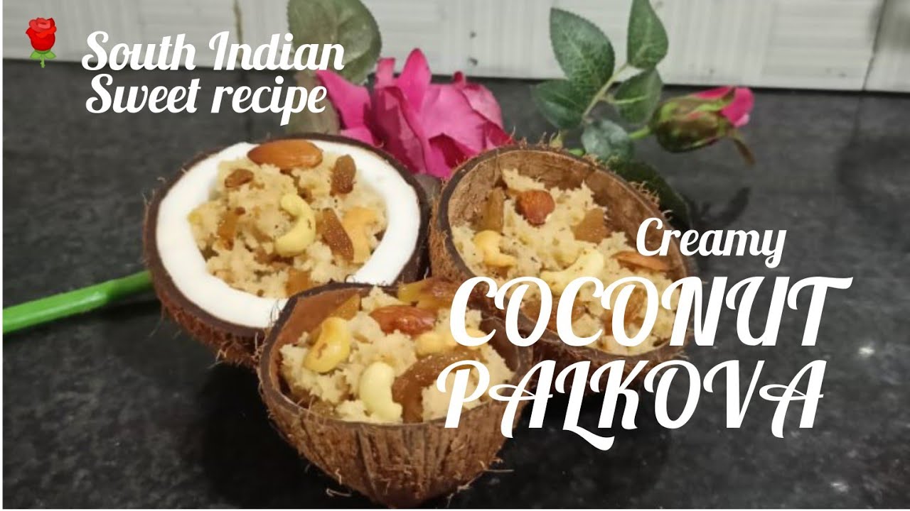 South indian sweet recipe l Dessert recipe with coconut l Coconut Palkova l Rasoi With Rosy🌹l