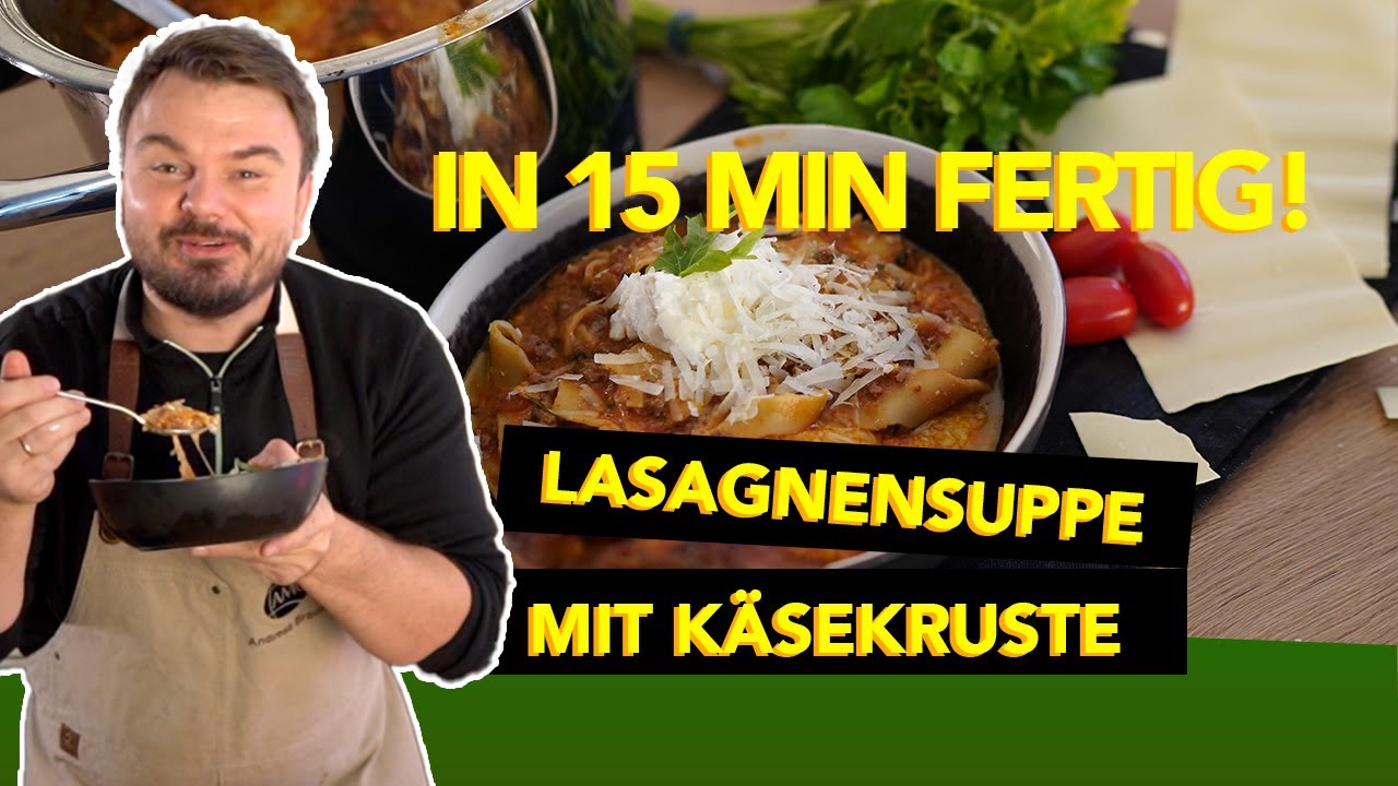 Lasagnensuppe mit Käsekruste