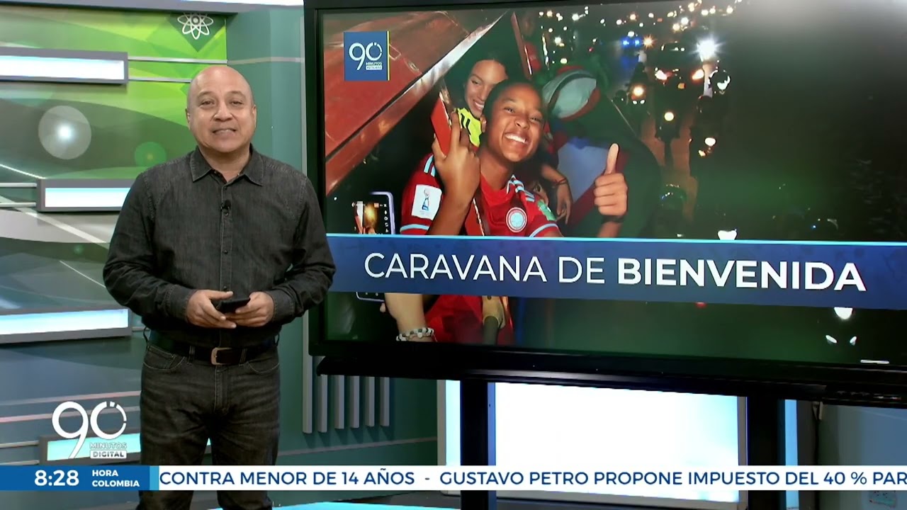 Caravana de bienvenida a las jugadoras de la selección Colombia Femenina Sub17