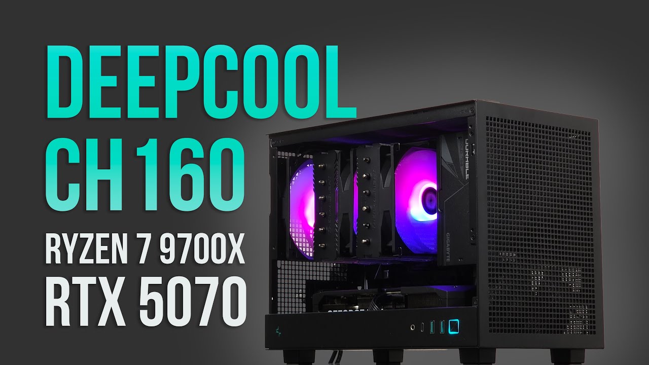 Deepcool CH160 Mini ITX Compact Gaming Build | Ryzen 7 9700X | RTX 5070