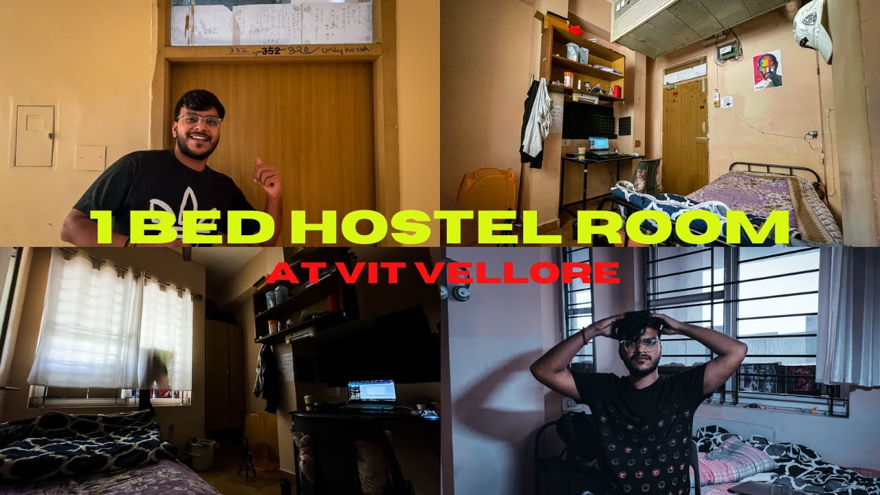 Touring VIT Vellore's Best 1-Bed Hostel Room 👇❤️ | #vit #vitvellore #viteee2023
