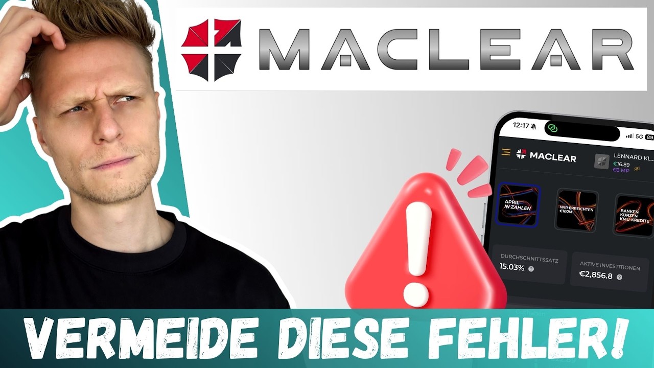 5 ANF&Auml;NGERFEHLER bei Maclear &ndash; So verlierst du Geld ‼️ | Maclear P2P Erfahrungen