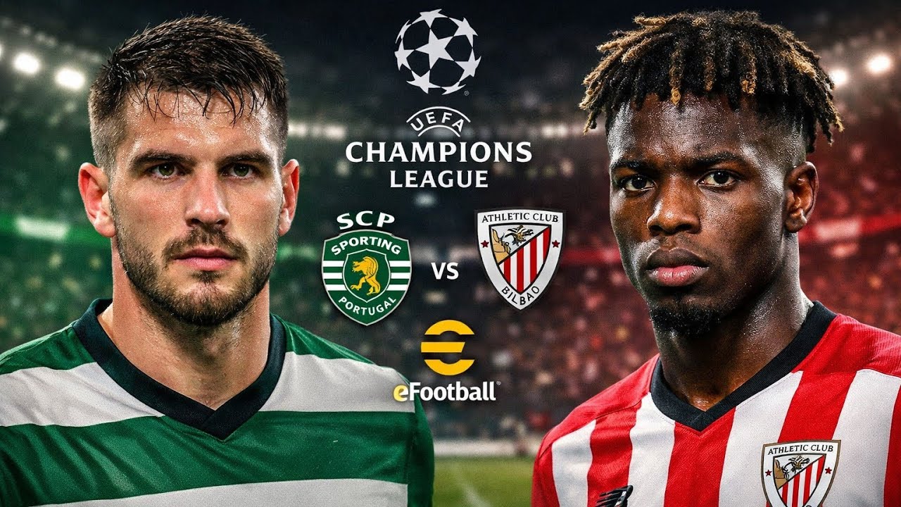 Athletic Club vs Sporting CP UEFA Champions League eFootball Match| Intense Goals & Epic Gameplay 🎮⚽