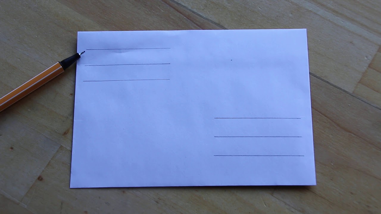 Briefumschlag und Adresse