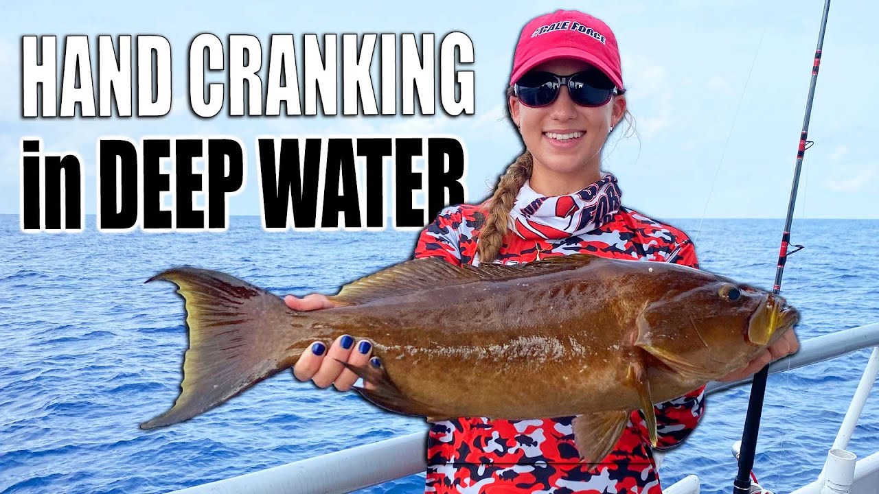 HAND CRANKING *400+ ft* deep water snapper & grouper on SLOW PITCH