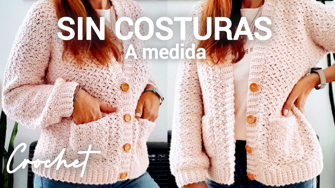 🌹Cardigan ROSE sin costuras a crochet | Tutorial paso a paso | Saco romántico y fácil de tejer