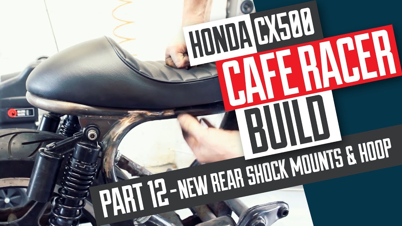 Honda CX500 Cafe Racer, сборка 12 — новая задняя дуга рамы и крепления амортизатора.