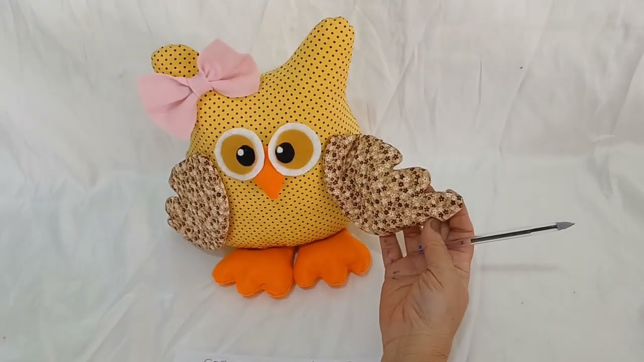 como fazer coruja peso de porta,coruja de tecido, artesanato pra ganhar dinheiro
