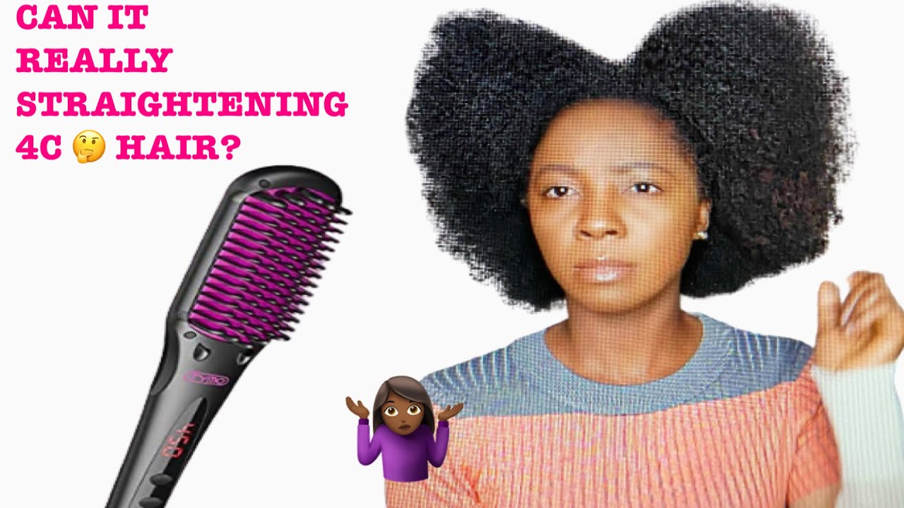 TESTING TYMO HAIR STRAIGHTENING BRUSH FROM AMAZON ON MY 4 TYPE NATURAL HAIR | MERTY&rsquo;SWORLD