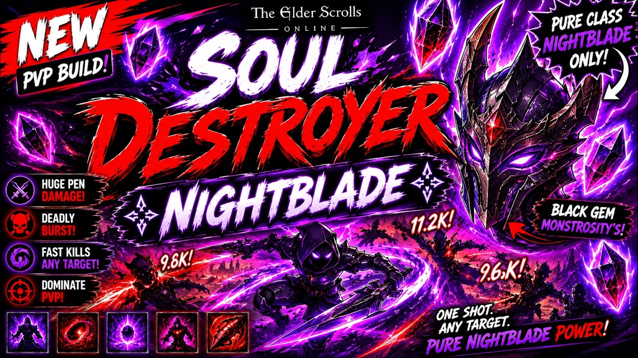 🔥 The SOUL DESTROYER Nightblade Build is BROKEN in ESO PvP! | Pure Class Build 2026 🔥