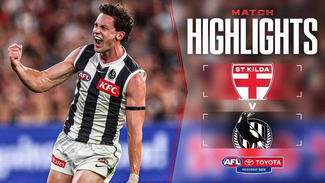 Najważniejsze momenty meczu St Kilda &ndash; Collingwood | Runda otwarcia, 2026 | AFL