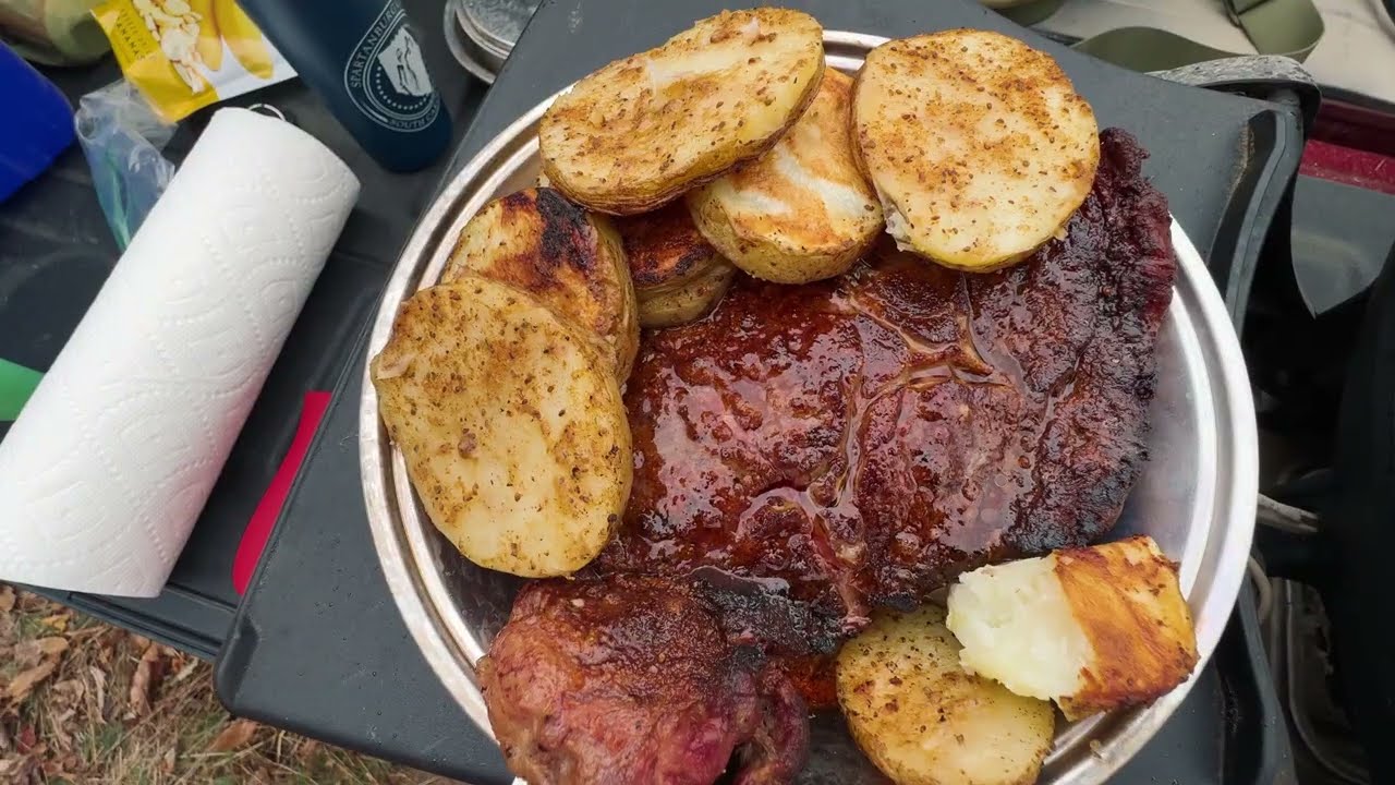 Trailside Steak Dinner | Overlanding Cast Iron Cooking