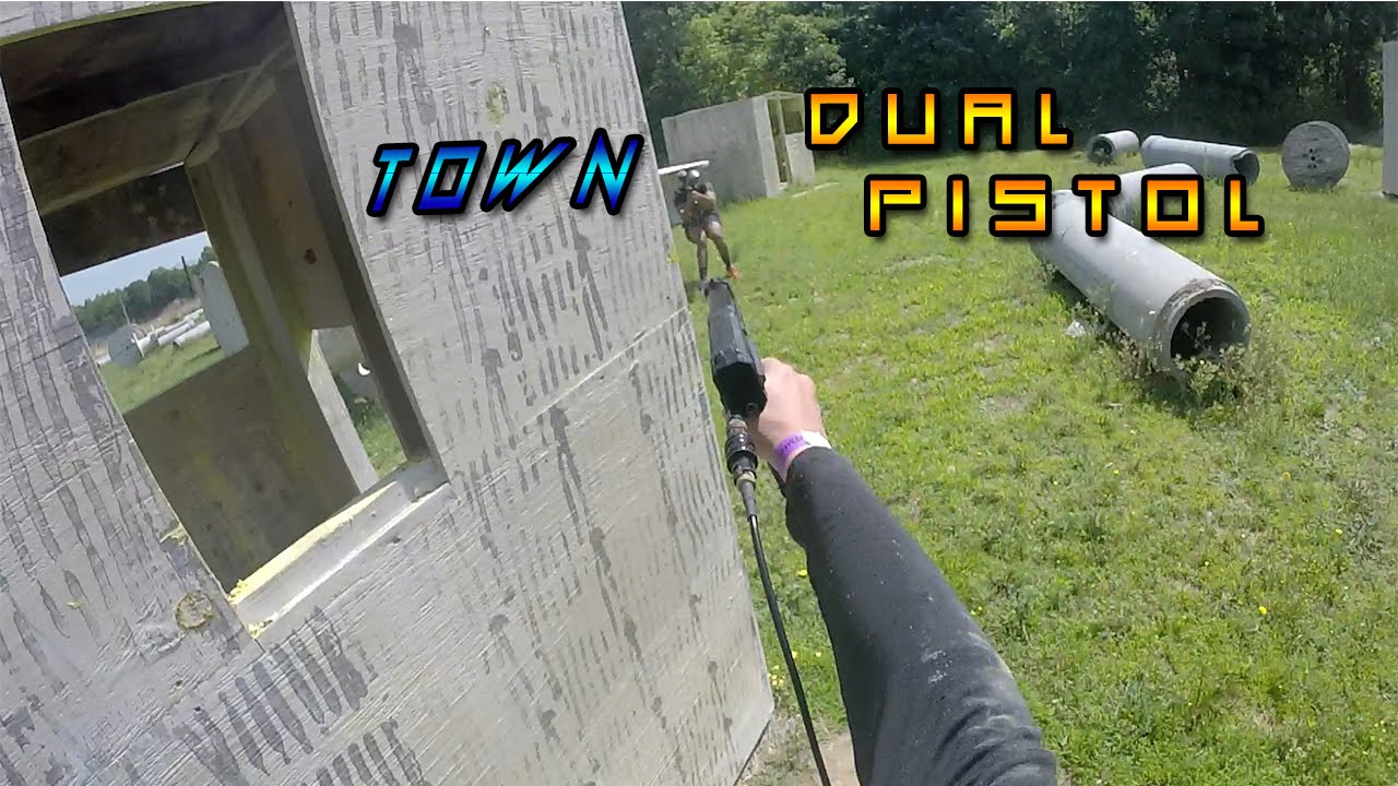 Fayetteville NC Black Ops Paintball Town Dual Pistol Gameplay