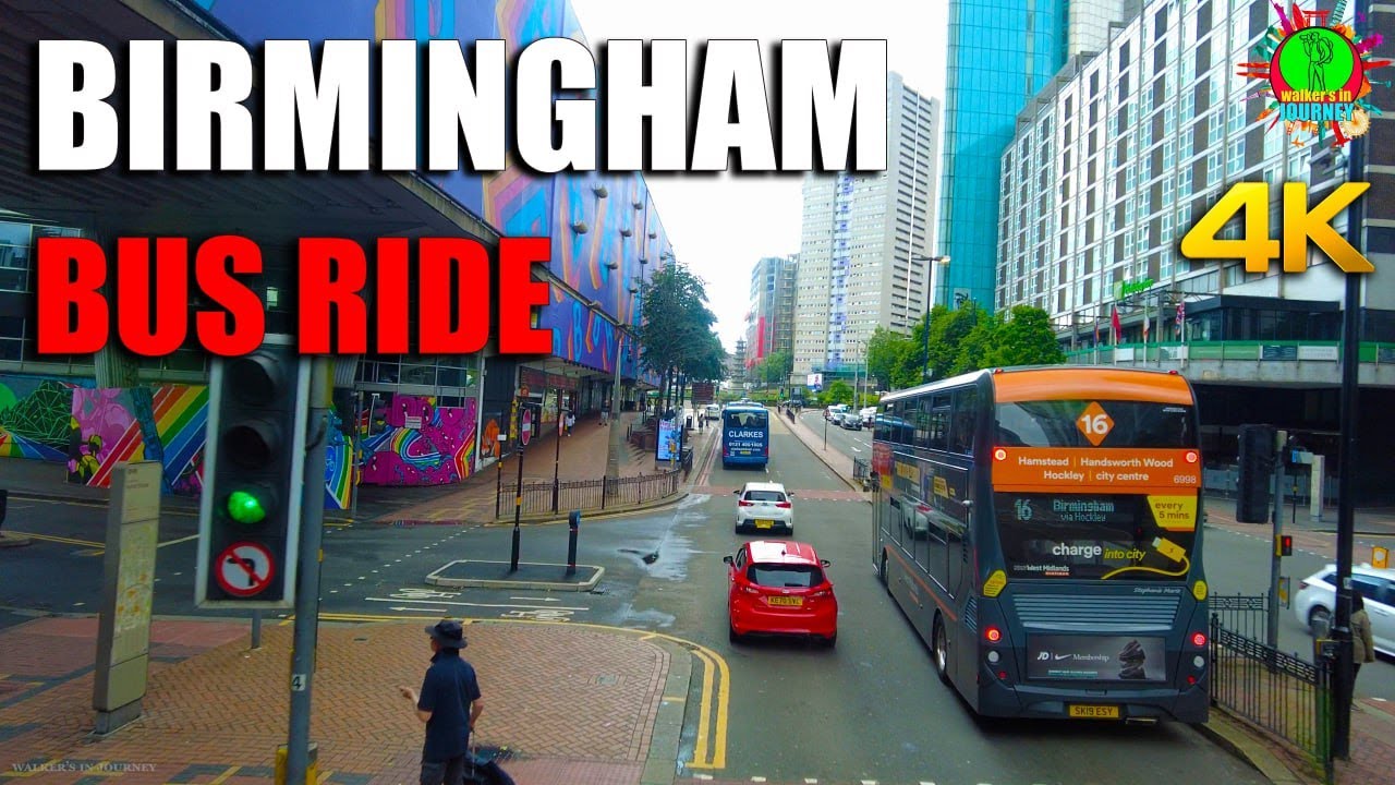 Birmingham Bus Ride l Moor Street To Bristol road 4K 60fps