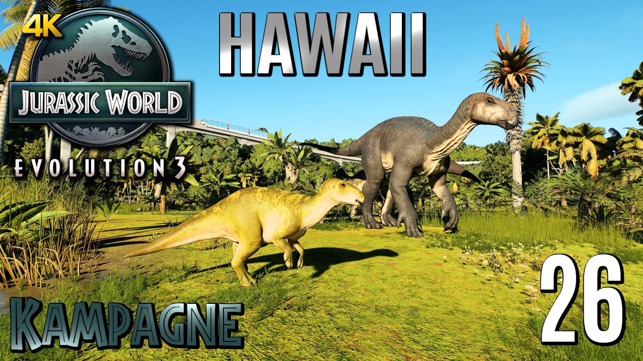 Jurassic World Evolution 3: Kampagne [26] • Kauai, Hawaii • Iguanodon und Jungtiere