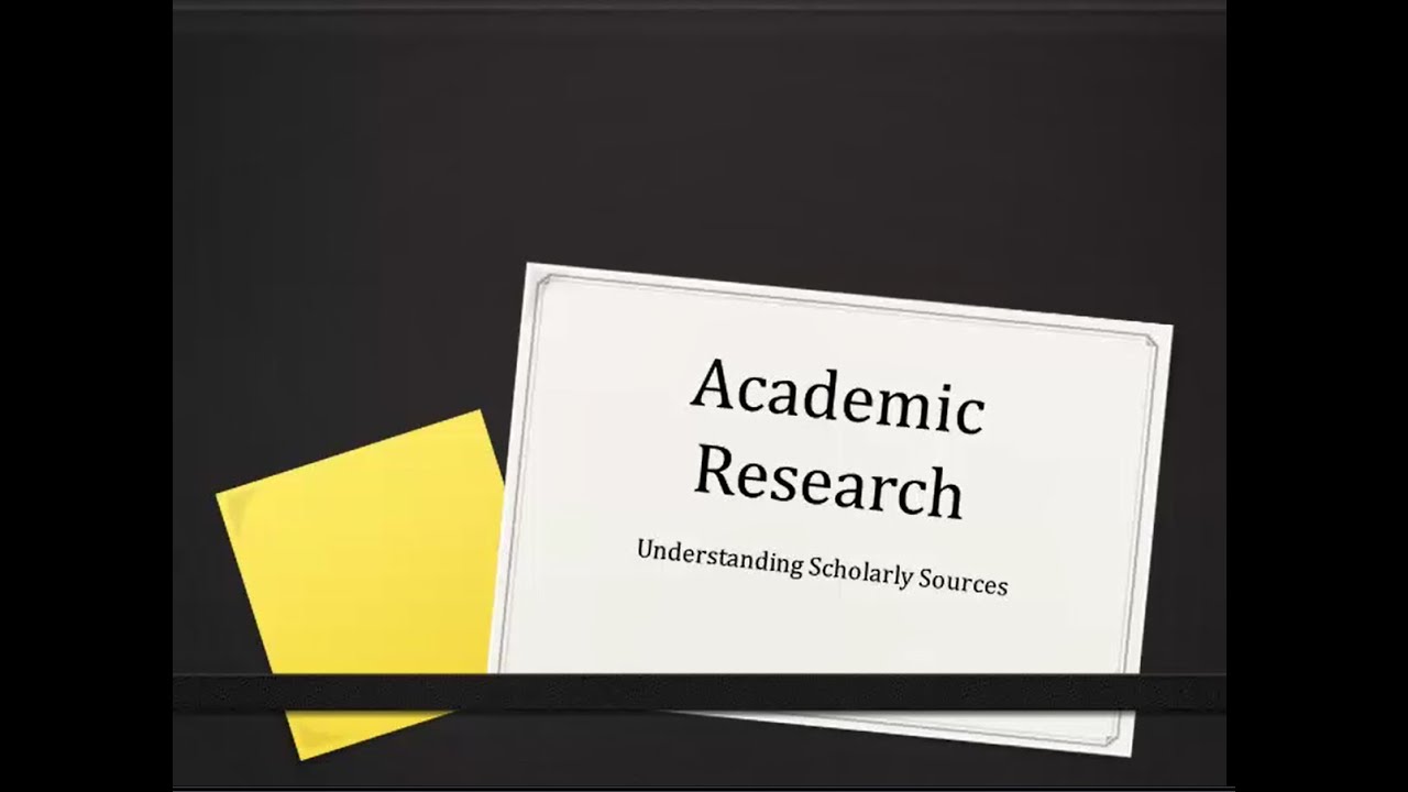 Research 101: Academic Research