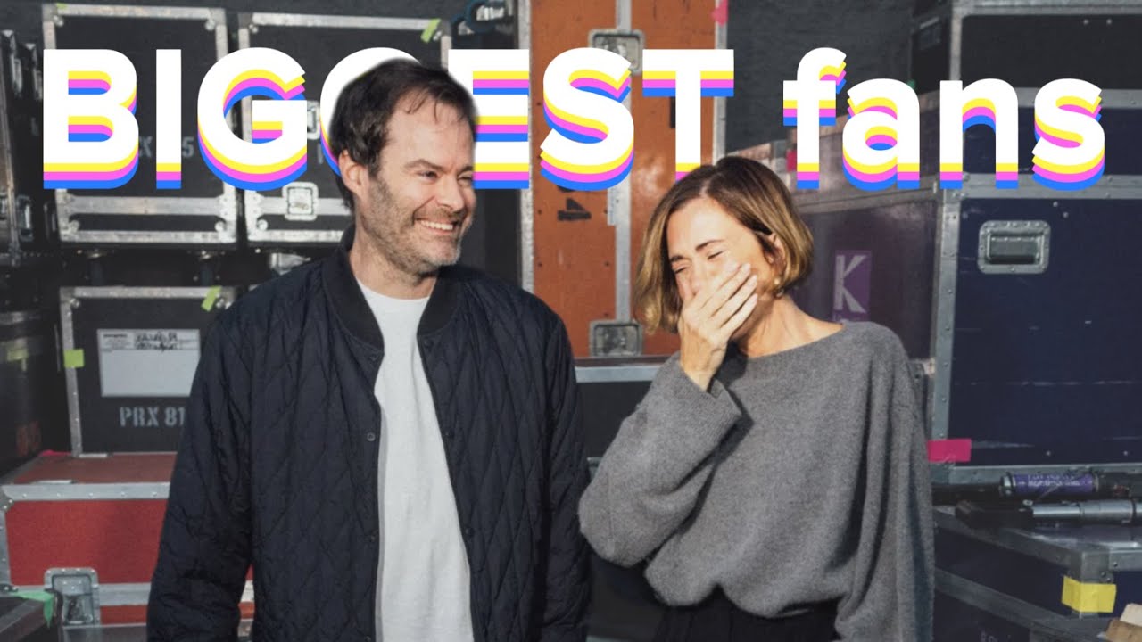 bill hader and kristen wiig being each other's BIGGEST fans