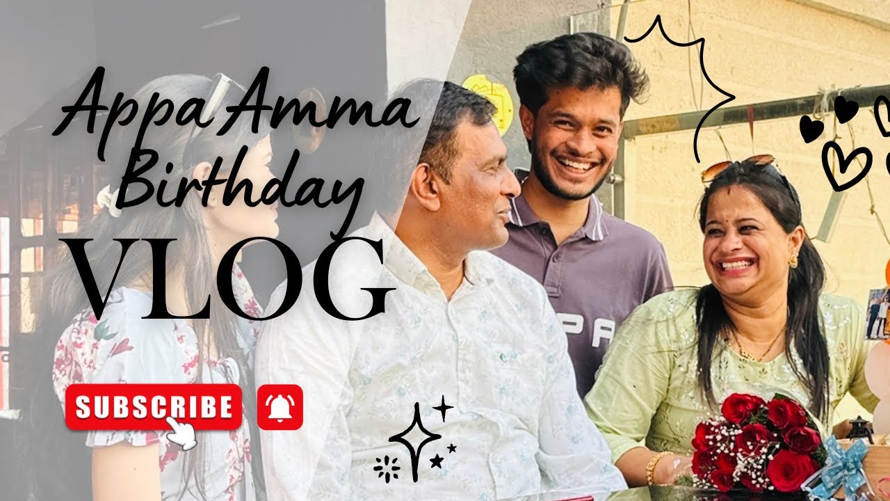 Appa Amma birthday vlog 🎂❤️ #kannadafamilyvlogs #familytime #birthdaysurprise  #trending 