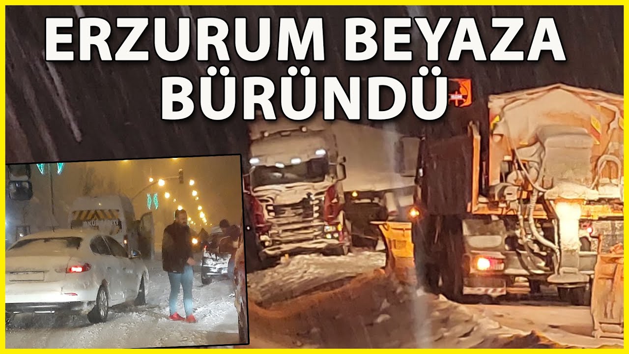 Erzurum'u Nisan 'Kar'ı Vurdu