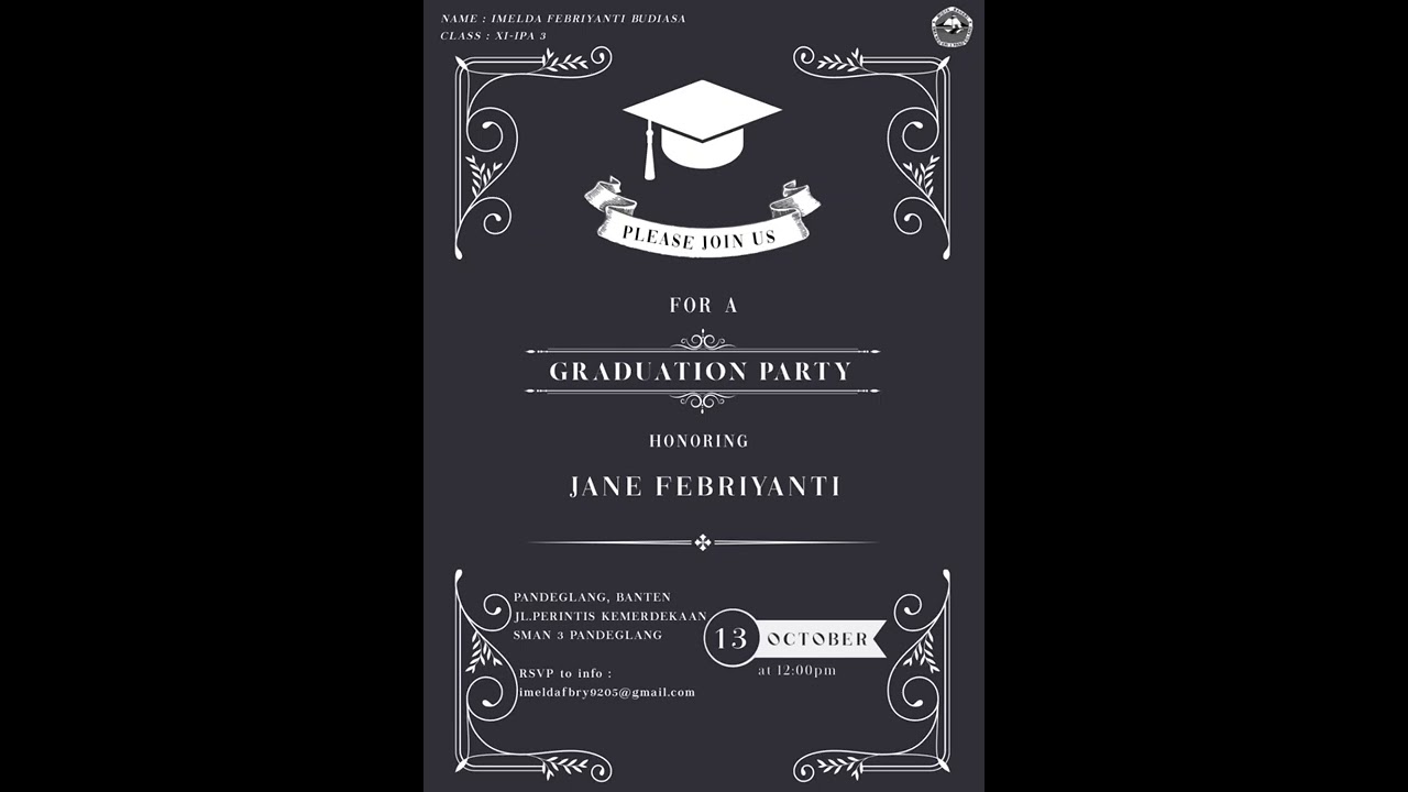 Letter Of Invitation &ldquo;GRADUATION PARTY&rdquo;