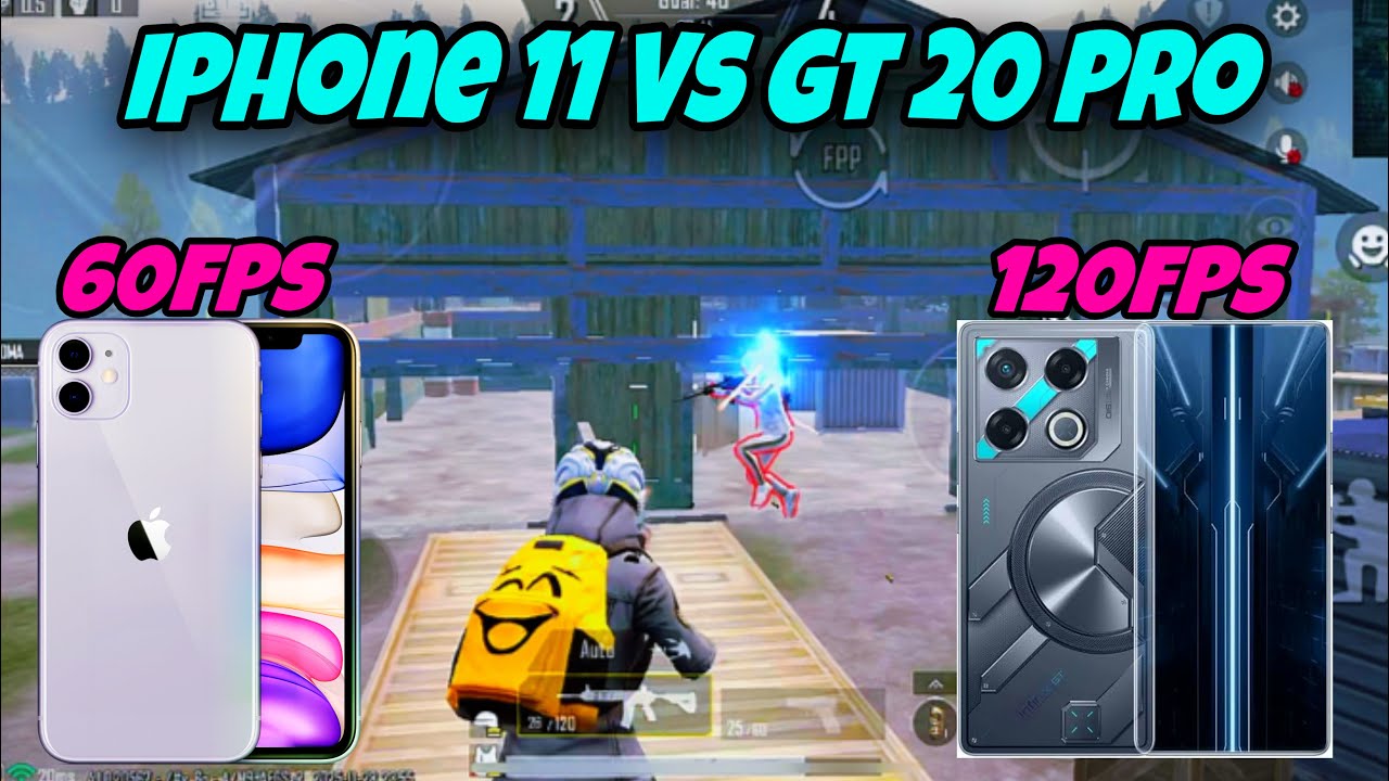 iPhone 11 vs infinix gt 20 pro 🩷 1v1 tdm player | 60fps vs 120fps 