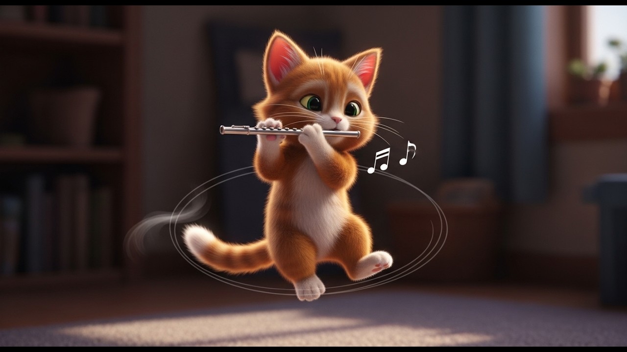 Cute Flute Cats Relax to Sweet Meow Meow Tunes 🎵 Soothing Melodies