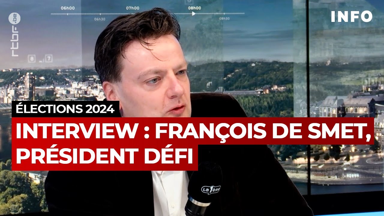 Élections 2024 : l'interview de François De Smet, président de DéFi dans Matin Première - RTBF Info