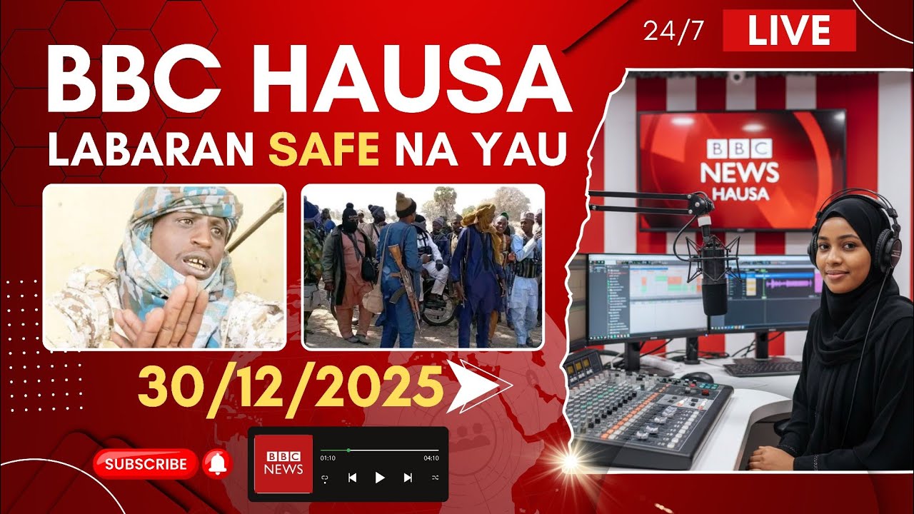 BBC Hausa Labaran duniya na safe na yau 30-12-2025 