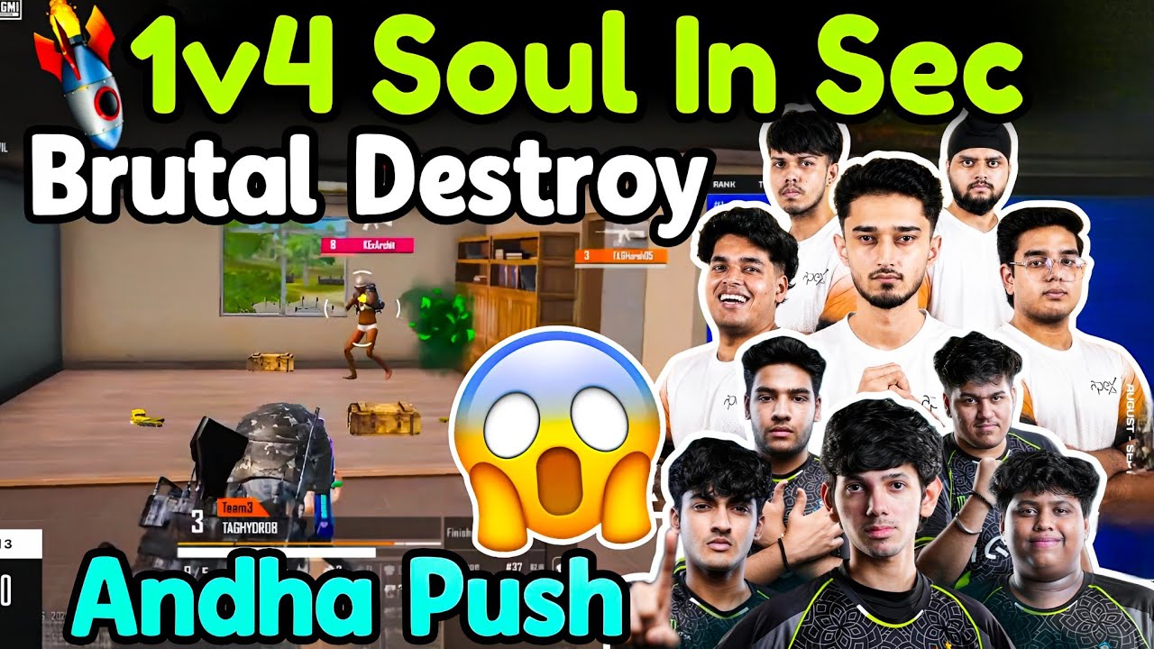 TAG Destroy Soul🥶 1v4 In Seconds🥵 Hydro Unstoppable☠️ Jonathan 16 In Int'l🐐