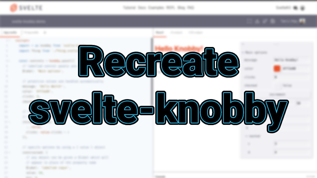 Recreate svelte knobby