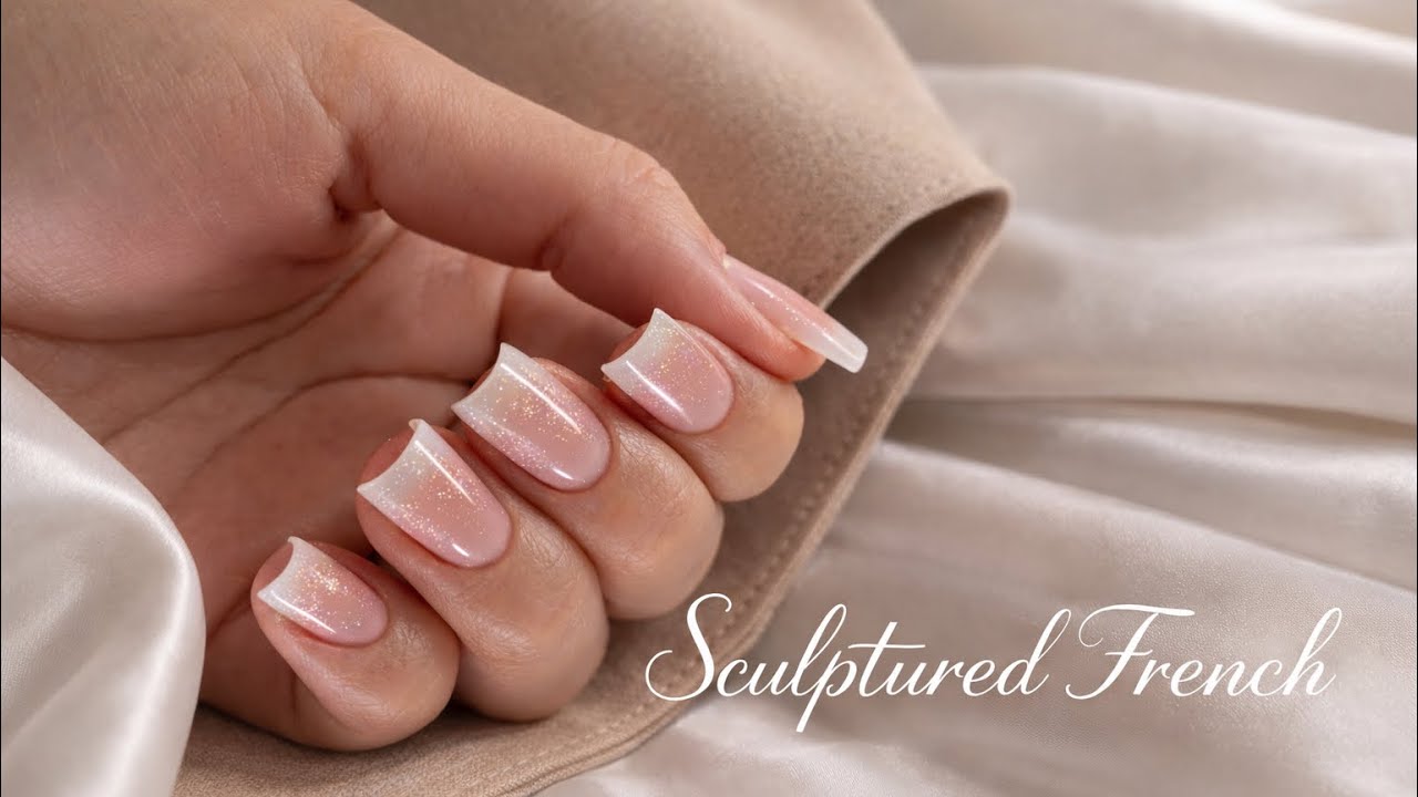 Sculptured  French Nail Extensions | Builder Gel & Polygel Tutorial