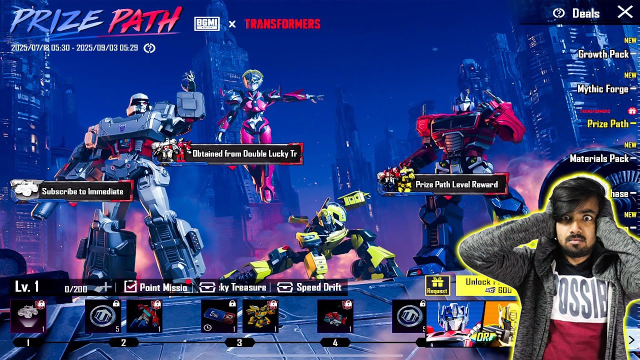 😱 OMG !! TRANSFORMER PRICE PATH & NEW TRANSFORMER LUCKY SPIN CRATE OPENING IN BGMI