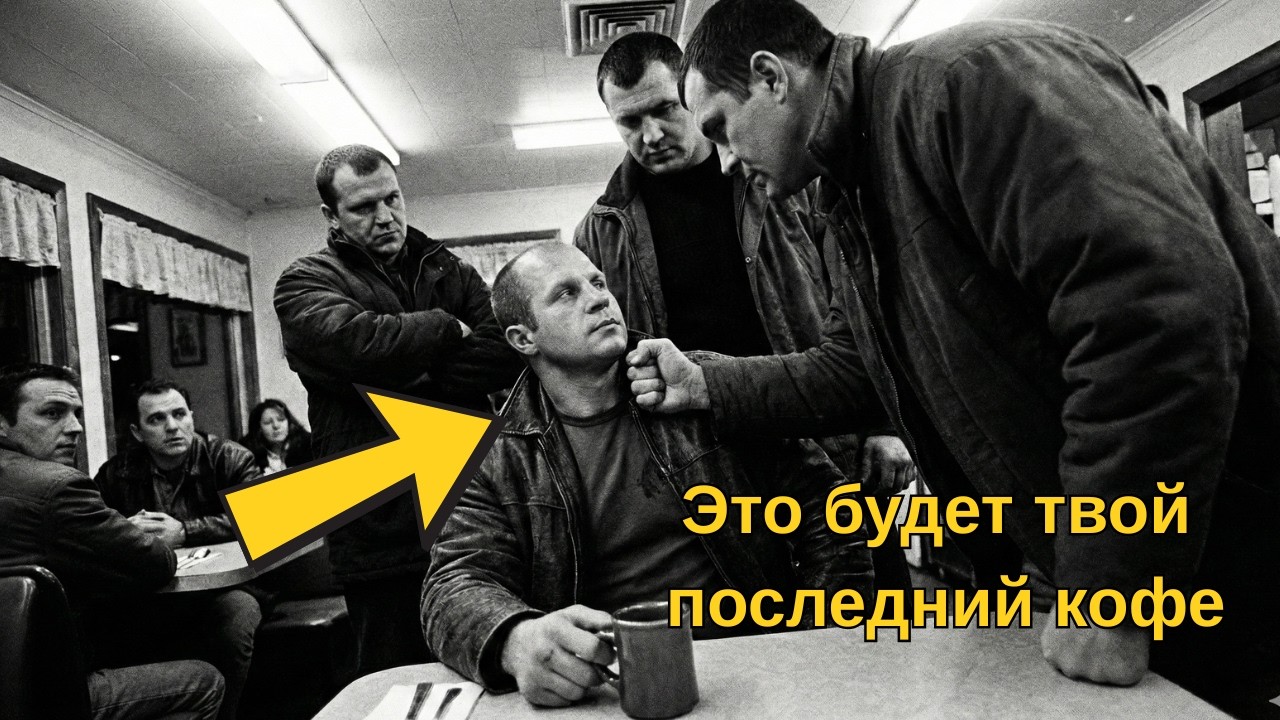 Федор пил кофе, когда 3 бандита окружили стол — через 4 секунды главарь молил о пощаде