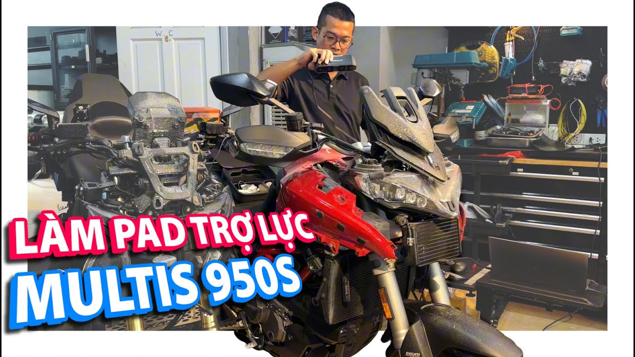 Quá trình làm pad trợ lực cho Ducati Multistrada 950s tại Anywhere Man