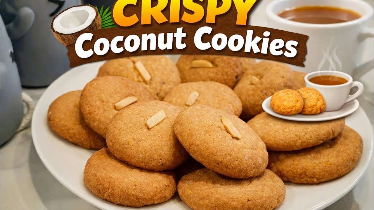 Coconut Cookies Recipe | Evening Sweet Snacks | नारियल कुकीज़ | Easy and Tasty Tea Time Biscuits
