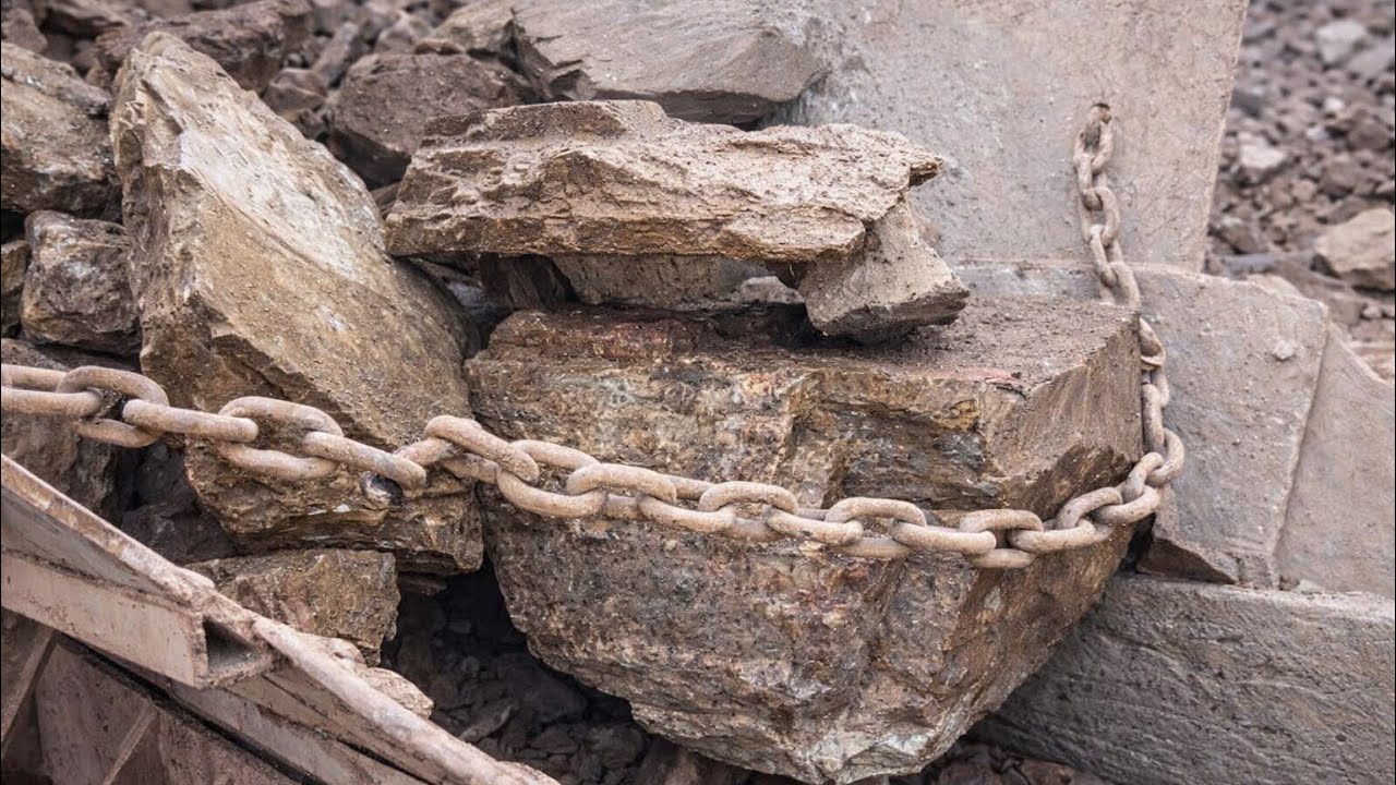 PLAYING with GIANT Rocks.ASMRRock Quarry CRUSHINGOperations Primary Jaw Crusher in action