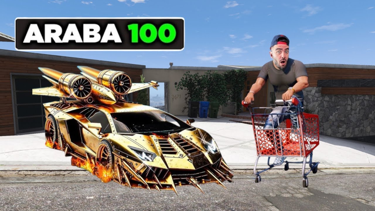 FRANKLIN DÜNYANIN EN HIZLI UÇAK ARABASI - GTA 5 MODS