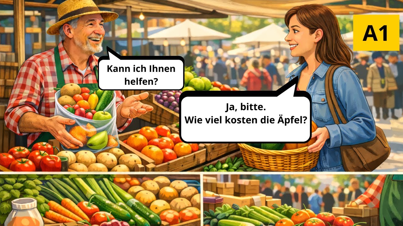 „Deutsch für den Alltag – schnell und einfach: Auf dem Markt einkaufen“