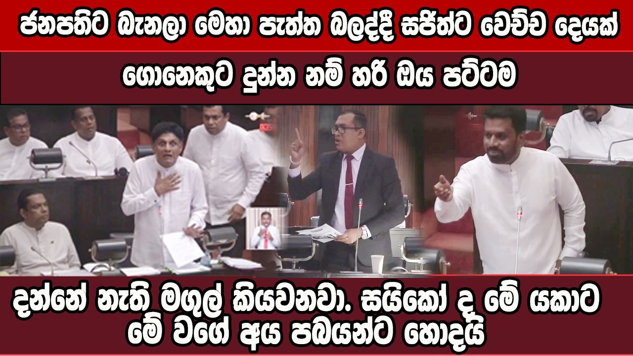 ජනපතිට බැනලා මෙහා පැත්ත බලද්දී සජිත්ට වෙච්ච දෙයක්
