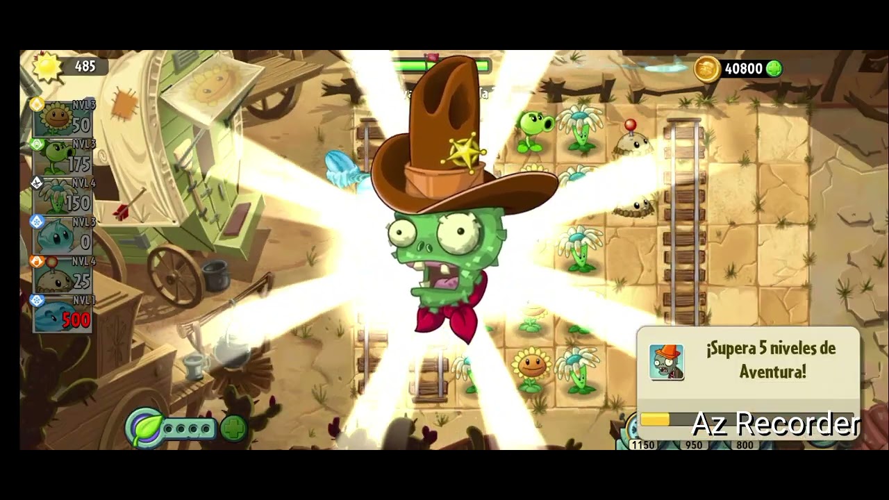 Vencemos al Dr zombie del salvaje oeste. Parte #14 planta vs zombies 2 (pvz2) Gameplay.