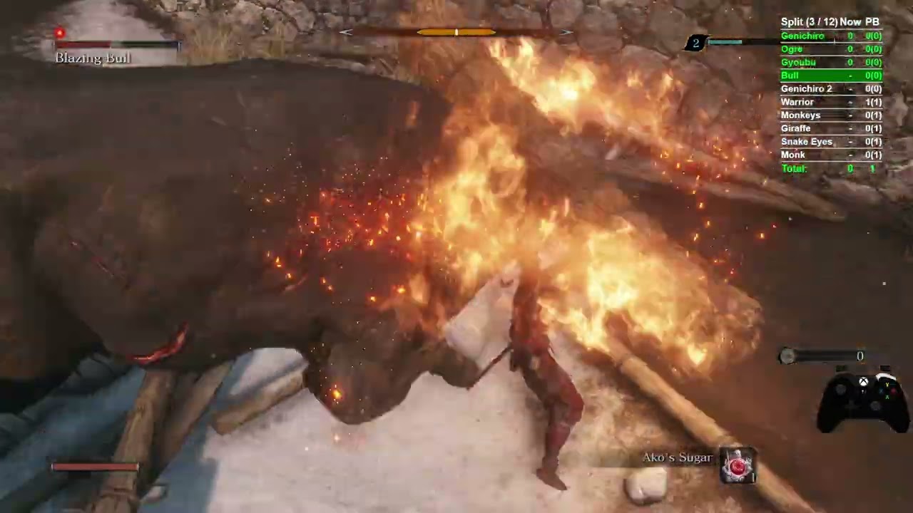 Sekiro No-Hit Shura (37:48 IGT)