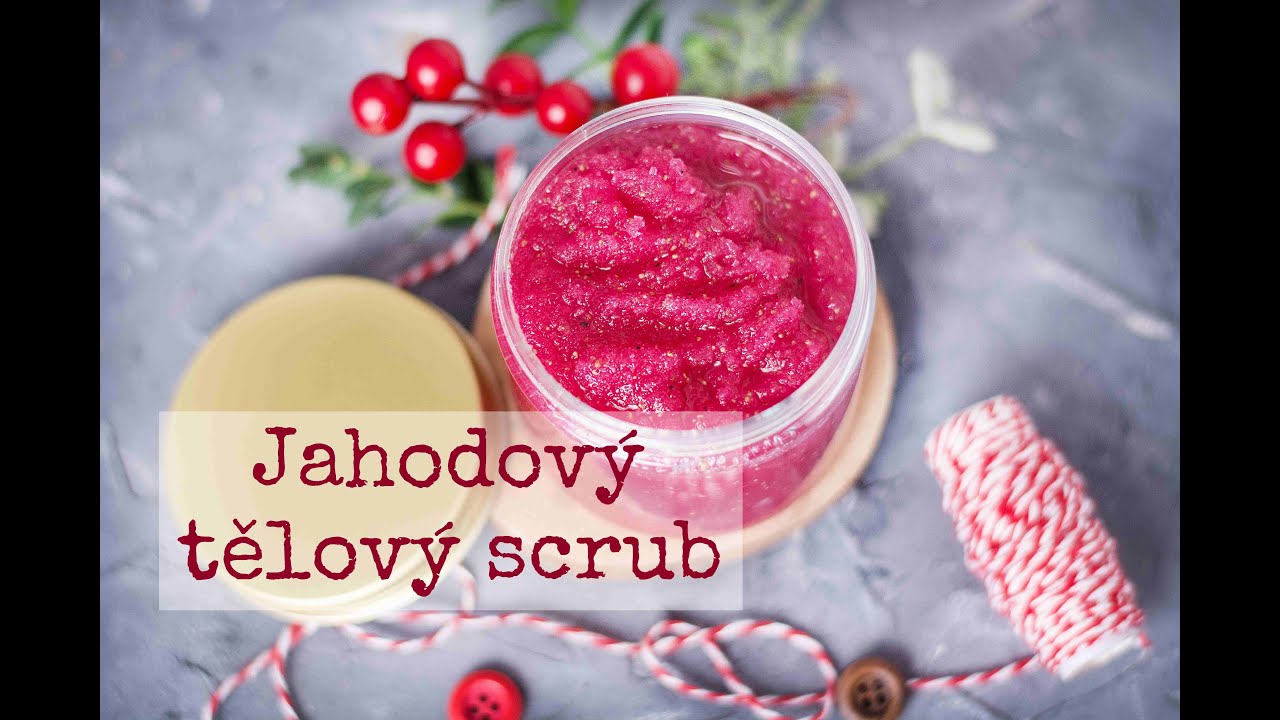Jahodový tělový scrub DIY| jak si vyrobit scrub| DIY dárek