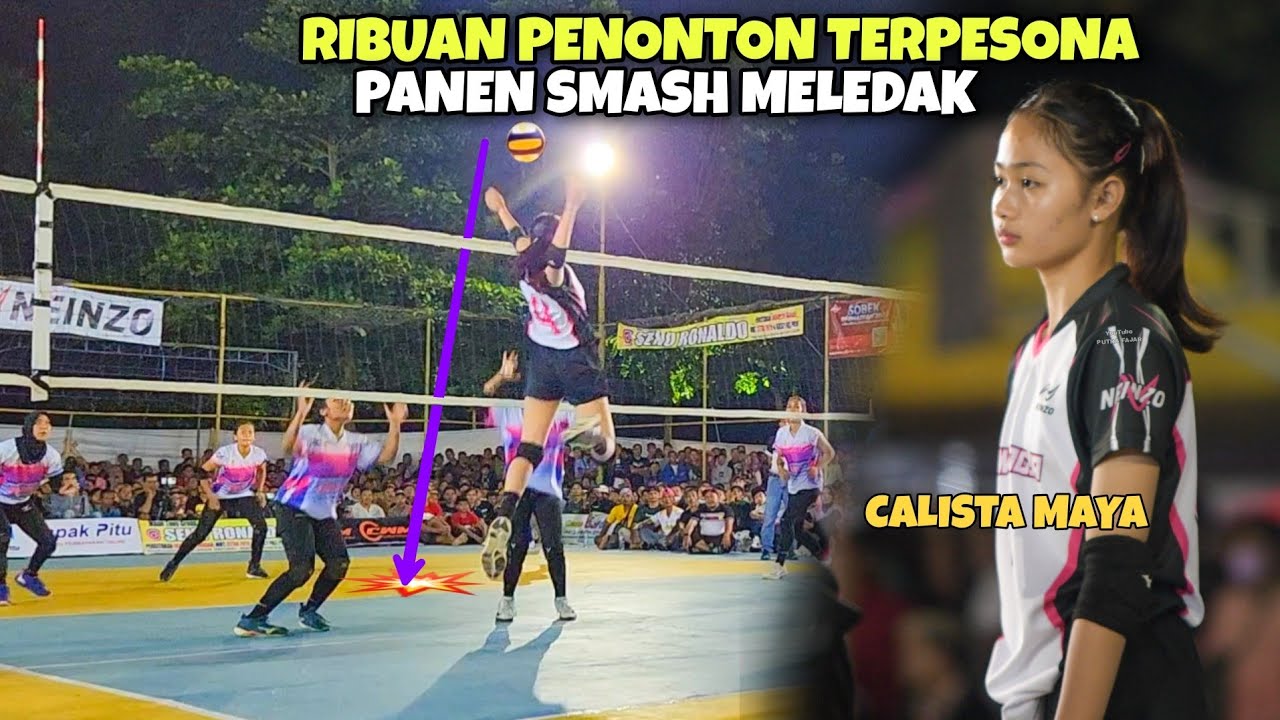 Ribuan Mata Terpesona❗️ CALISTA MAYA Jadi Idola Panen Smash MELEDAK |Voli Terbaru Final Danyon Zipur